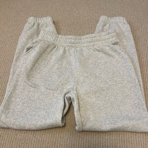 Bloom Seasons Women's Elastic Waist Soft Jogger Sweatpants Gray Large Pockets